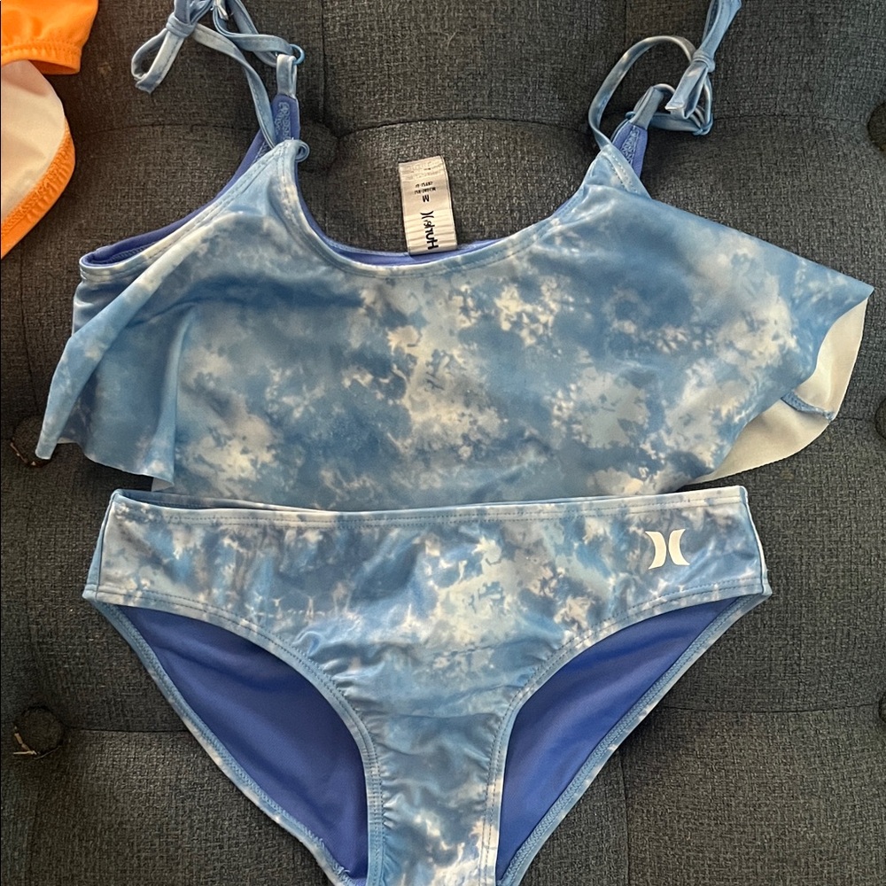 Blue Hurley bikini size 10-12 girls